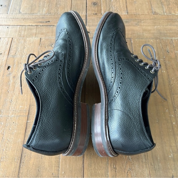 COLE HAAN Pebbled Black Leather C27088 Grand 0s Wingtip Loafer Shoes, Mens 12 - Picture 7 of 10